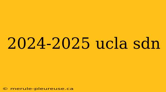 2024-2025 ucla sdn