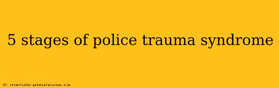 5 stages of police trauma syndrome