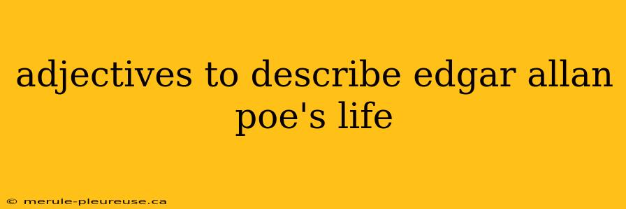 adjectives to describe edgar allan poe's life