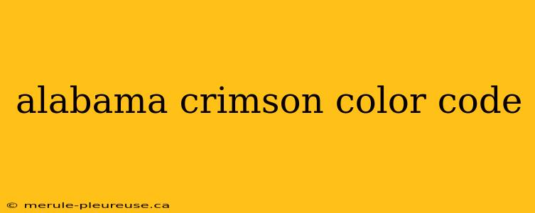 alabama crimson color code