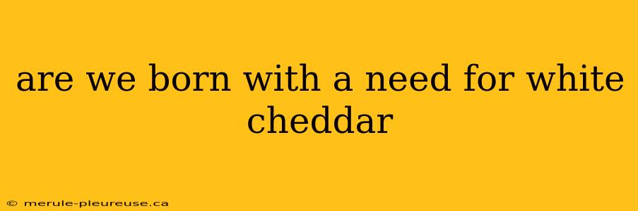 are we born with a need for white cheddar