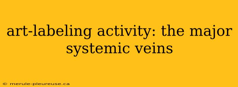 art-labeling activity: the major systemic veins