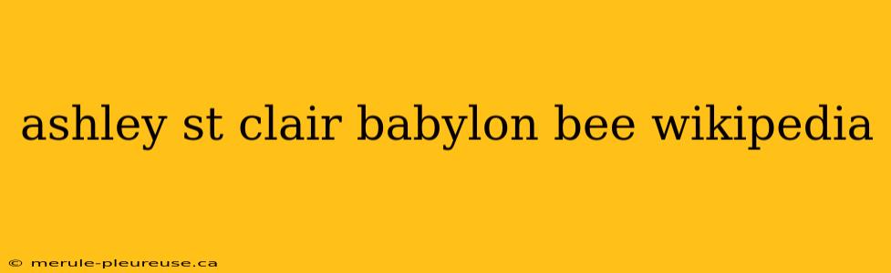 ashley st clair babylon bee wikipedia