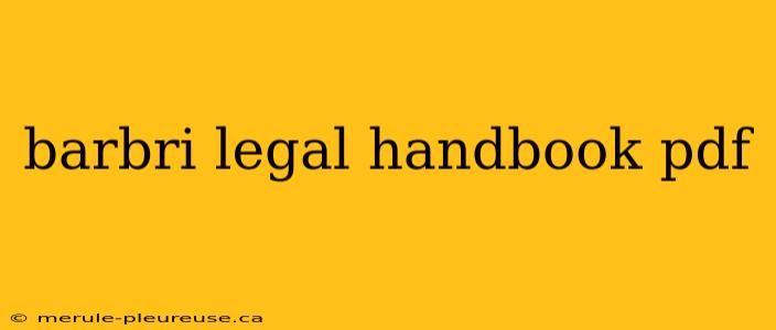 barbri legal handbook pdf