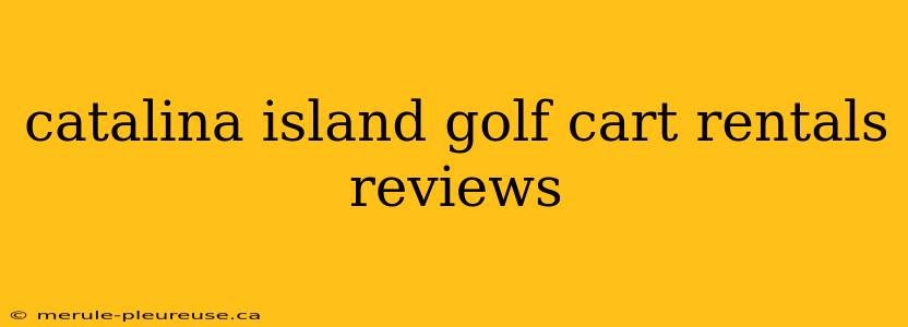 catalina island golf cart rentals reviews