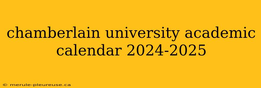 chamberlain university academic calendar 2024-2025