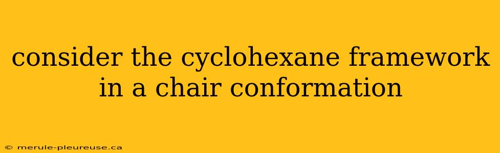 consider the cyclohexane framework in a chair conformation