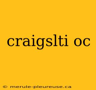 craigslti oc