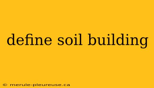 define soil building