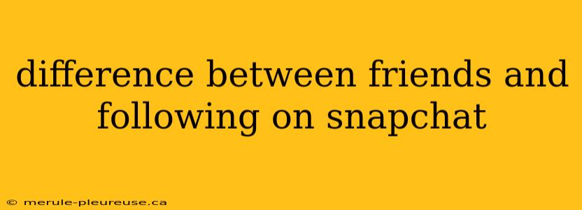 difference between friends and following on snapchat