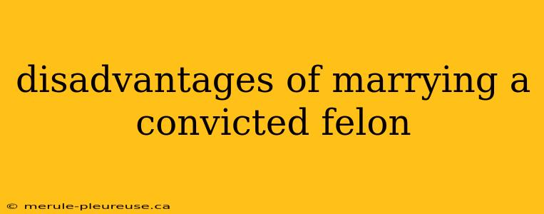 disadvantages of marrying a convicted felon