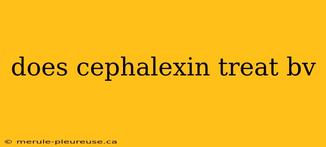 does cephalexin treat bv