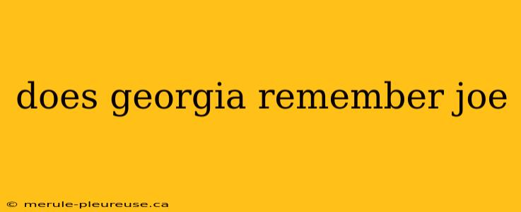 does georgia remember joe