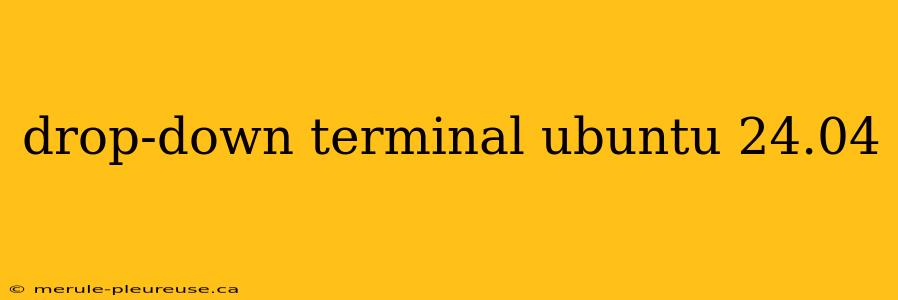 drop-down terminal ubuntu 24.04