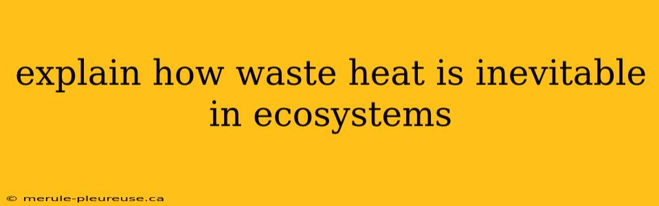 explain how waste heat is inevitable in ecosystems