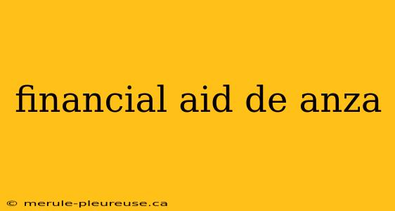 financial aid de anza