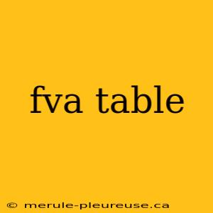 fva table