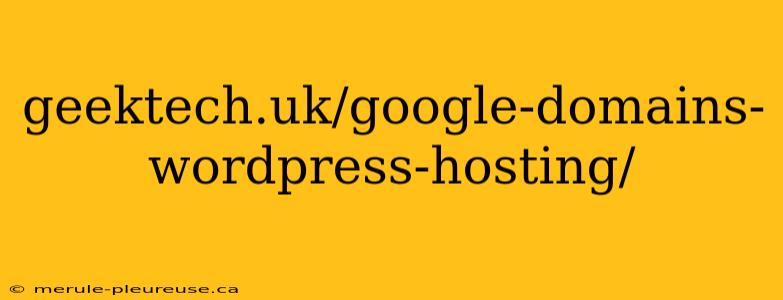 geektech.uk/google-domains-wordpress-hosting/