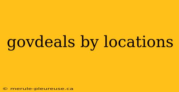 govdeals by locations