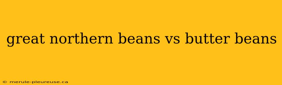 great northern beans vs butter beans