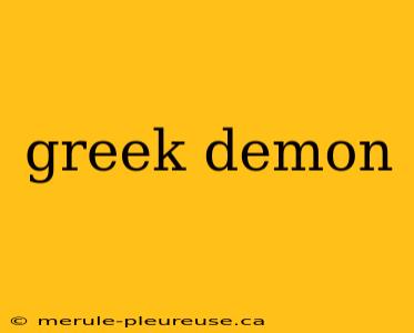 greek demon