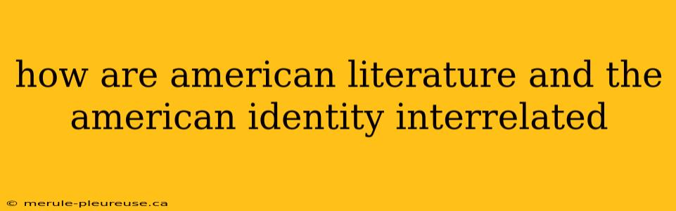 how are american literature and the american identity interrelated