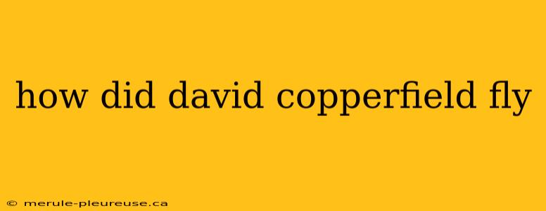 how did david copperfield fly