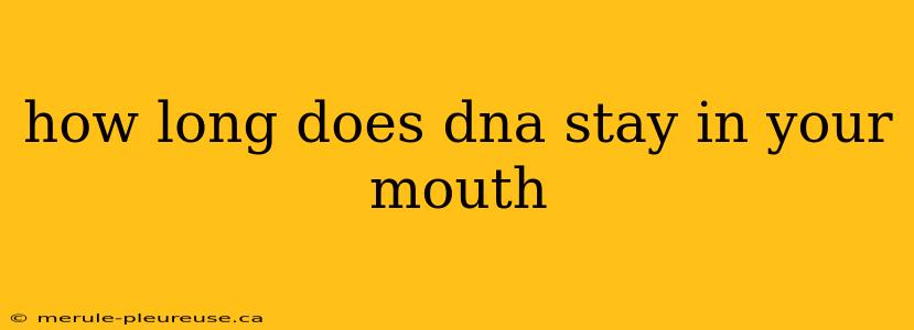 how long does dna stay in your mouth