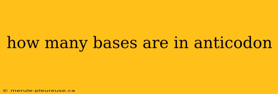 how many bases are in anticodon