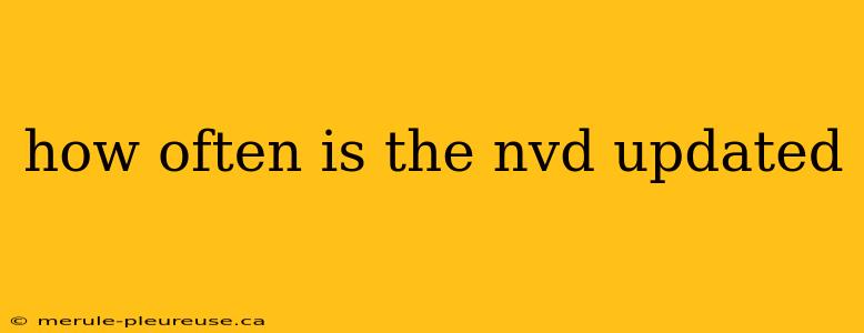 how often is the nvd updated