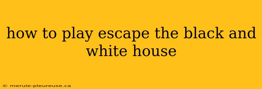 how to play escape the black and white house