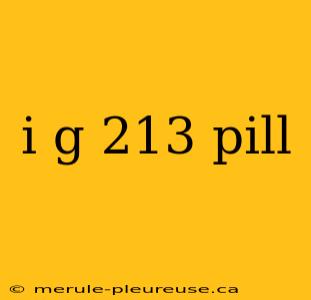 i g 213 pill