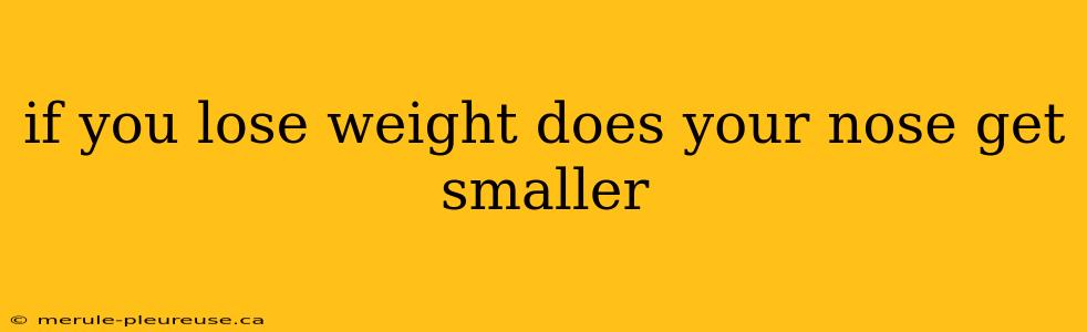 if you lose weight does your nose get smaller