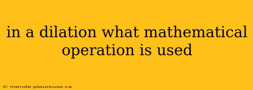 in a dilation what mathematical operation is used