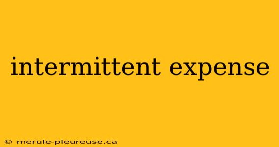 intermittent expense