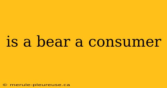 is a bear a consumer