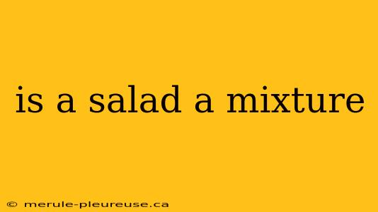 is a salad a mixture