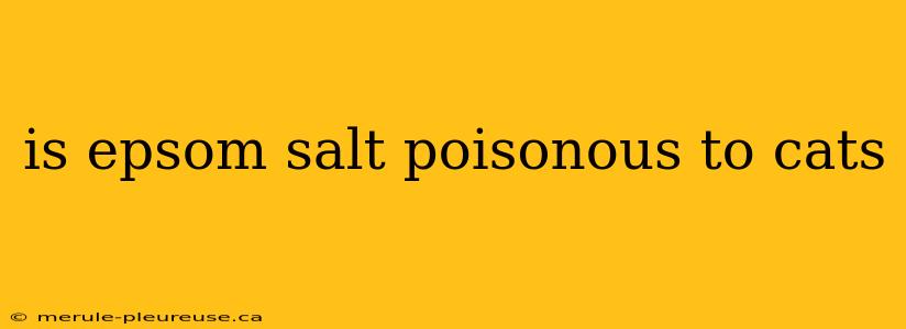 is epsom salt poisonous to cats