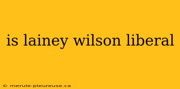 is lainey wilson liberal