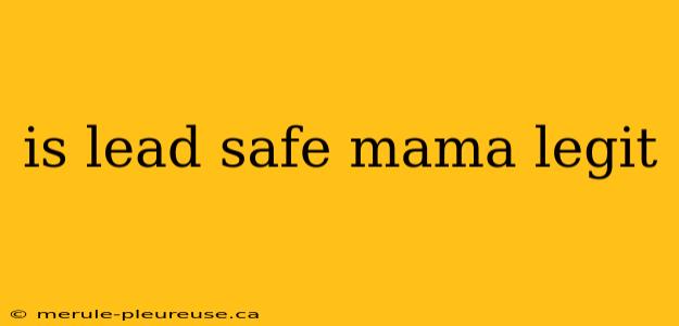 is lead safe mama legit