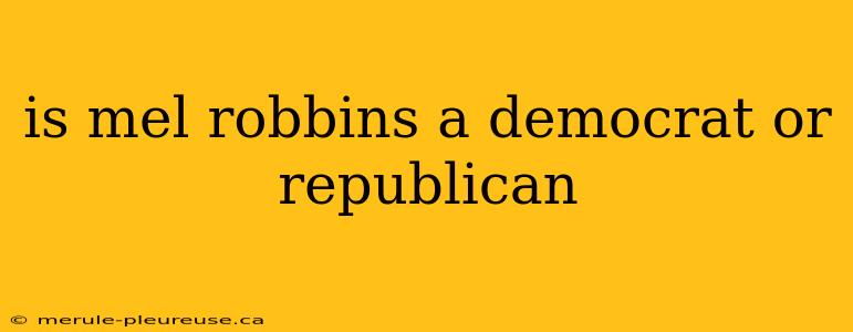 is mel robbins a democrat or republican