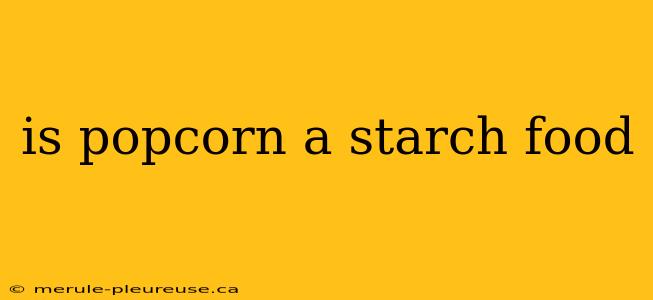 is popcorn a starch food