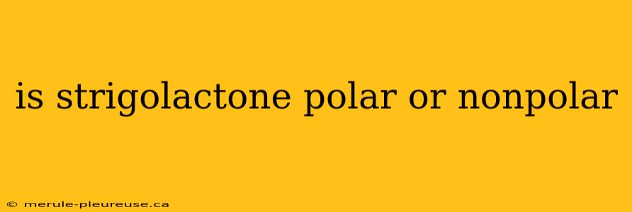 is strigolactone polar or nonpolar