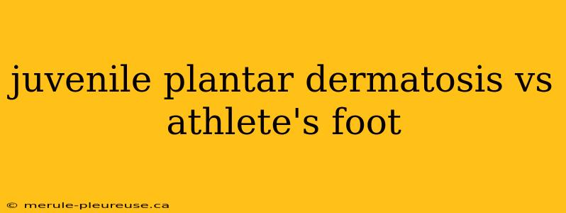 juvenile plantar dermatosis vs athlete's foot