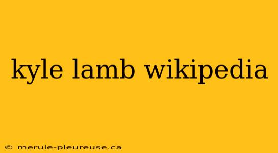 kyle lamb wikipedia