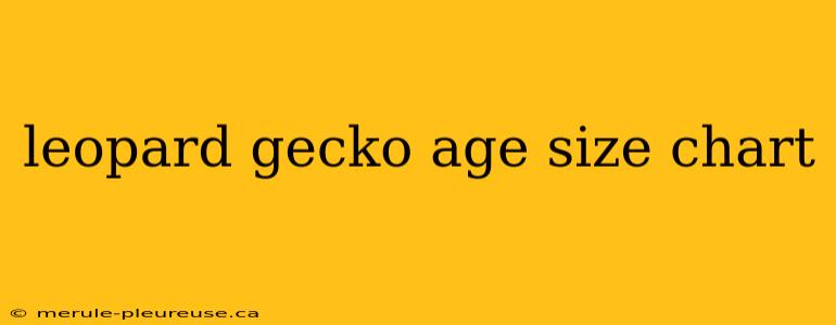 leopard gecko age size chart