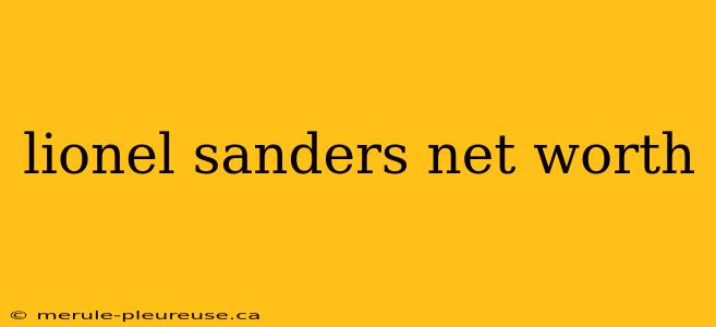 lionel sanders net worth