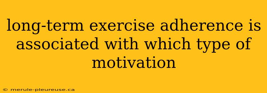 long-term exercise adherence is associated with which type of motivation