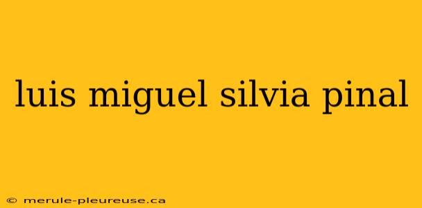 luis miguel silvia pinal