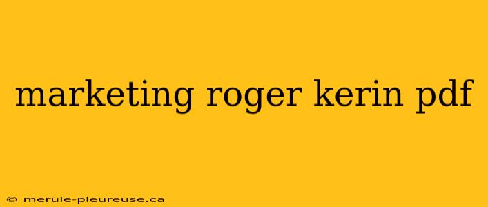 marketing roger kerin pdf